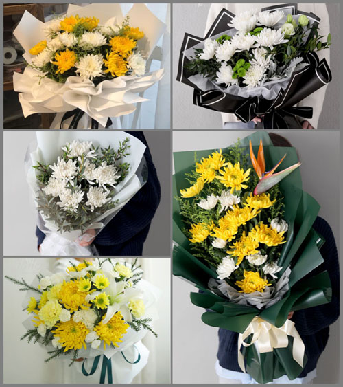 山东莱芜莱城区苗山镇高上坡村白事花束代送